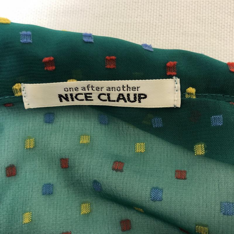 ワンアフター アナザー ナイスクラップ one after another NICE CLAUP シャツ、ブラウス 半袖 ドット 緑 / グリーン / X 赤 / レッド / X 黄 / イエロー / X 青 / ブルー /  レディース USED 古着 中古 10010199