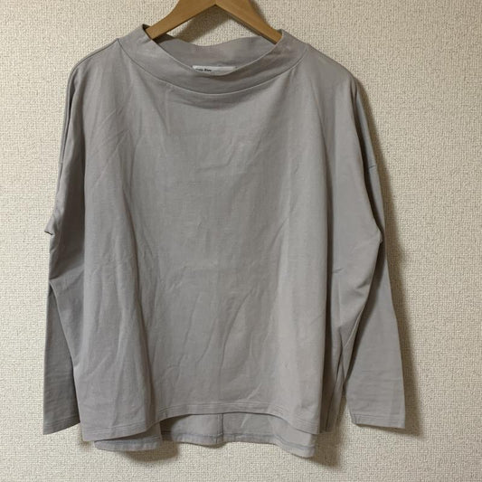 ノーブルブラン NobleBlanc カットソー 長袖 36 無地 灰 / グレー /  レディース USED 古着 中古 10010263