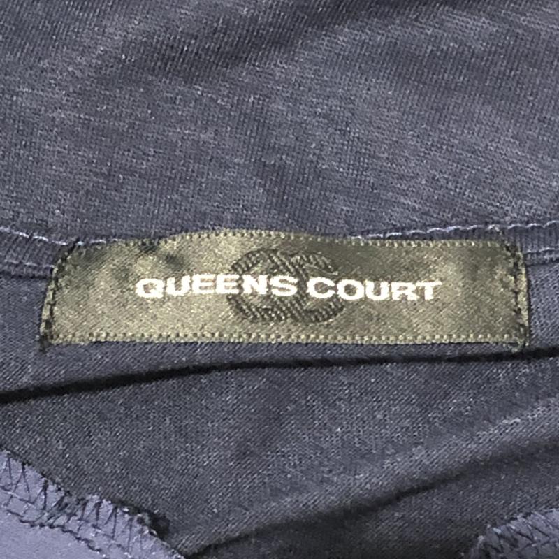 クイーンズコート QUEENS COURT シャツ、ブラウス 長袖 2 無地 紺 / ネイビー /  レディース USED 古着 中古 10010309