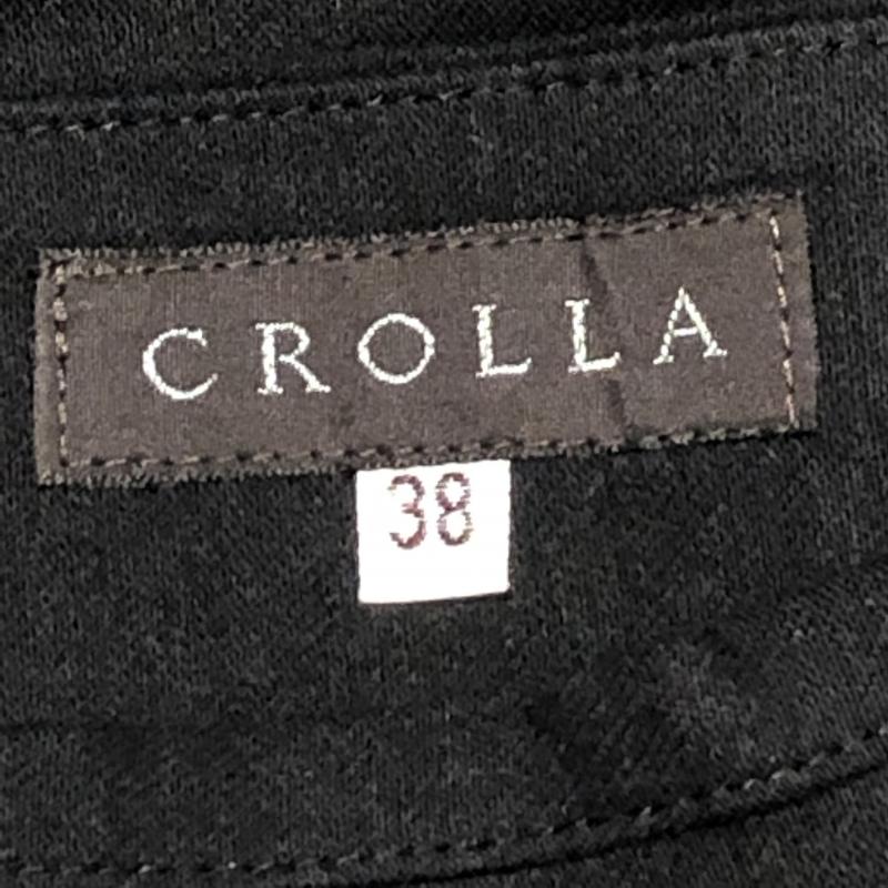 クローラ crolla スカート ひざ丈スカート 38 無地 黒 / ブラック /  レディース USED 古着 中古 10010317