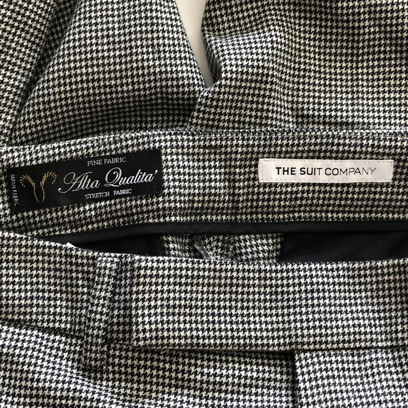 ザスーツカンパニー THE SUIT COMPANY パンツ スラックス 38 千鳥格子 白 / ホワイト / X 黒 / ブラック /  レディース USED 古着 中古 10010325