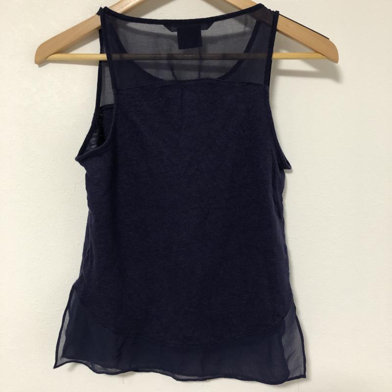 アルマーニエクスチェンジ A/X ARMANIEXCHANGE タンクトップ タンクトップ XS ワンポイント X 無地 紺 / ネイビー /  レディース USED 古着 中古 10010574