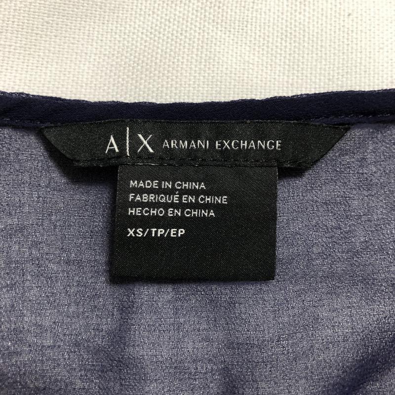 アルマーニエクスチェンジ A/X ARMANIEXCHANGE タンクトップ タンクトップ XS ワンポイント X 無地 紺 / ネイビー /  レディース USED 古着 中古 10010574