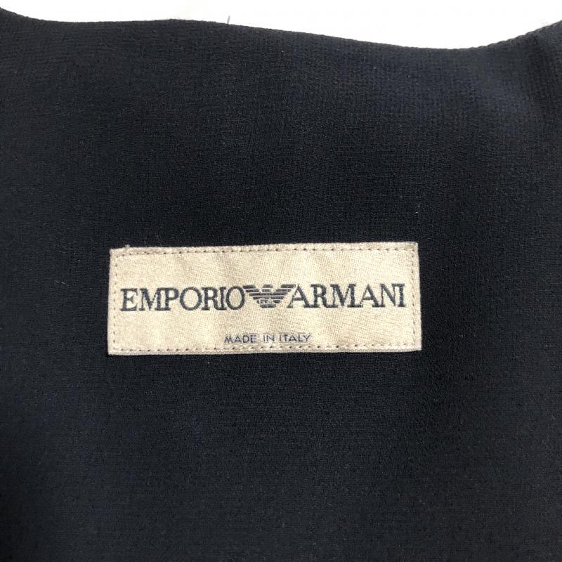 エンポリオアルマーニ EMPORIO ARMANI カットソー 長袖 肩パット付き 40 無地 黒 / ブラック /  レディース USED 古着 中古 10010605