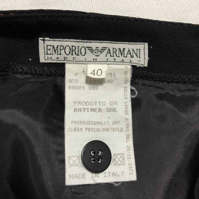 エンポリオアルマーニ EMPORIO ARMANI スカート ひざ丈スカート 40 無地 黒 / ブラック /  レディース USED 古着 中古 10010606