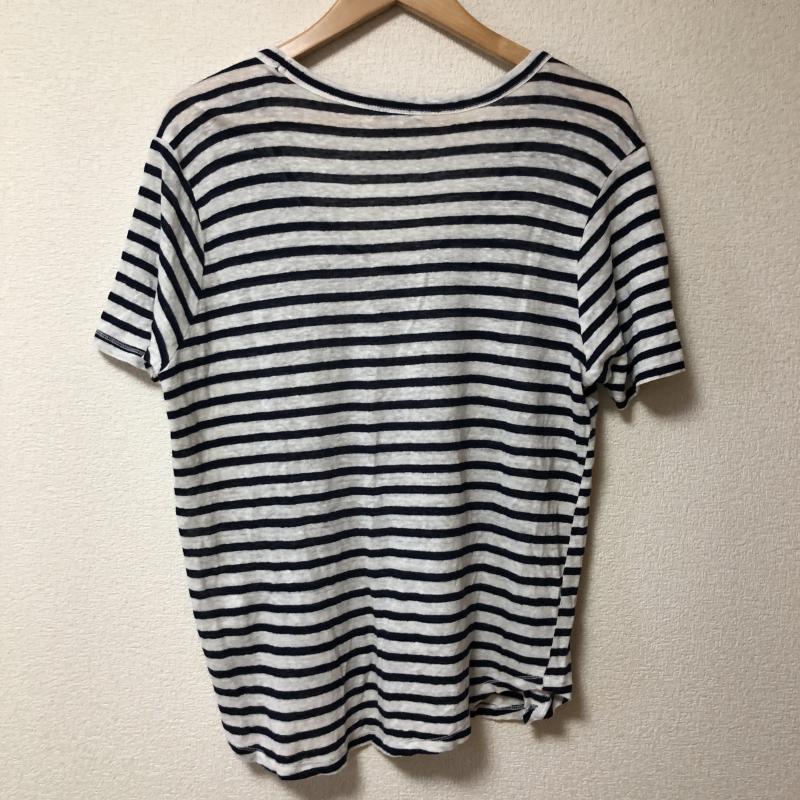 ザラ ZARA カットソー 半袖 M ボーダー柄 白 / ホワイト / X 紺 / ネイビー /  レディース USED 古着 中古 10010745