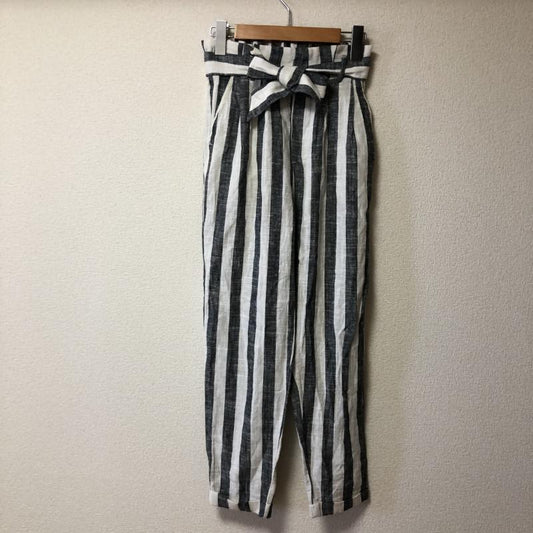 ベルシュカ Bershka パンツ スラックス S ストライプ 白 / ホワイト / X 青 / ブルー /  レディース USED 古着 中古 10010787