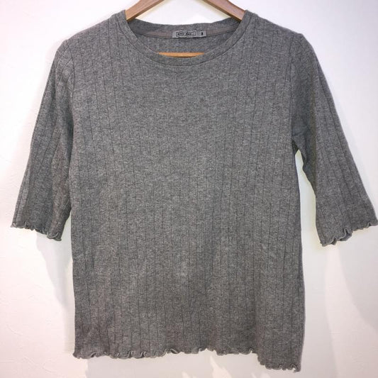 ニコアンド niko and... カットソー 七分袖 M 無地 灰 / グレー /  レディース USED 古着 中古 10010799