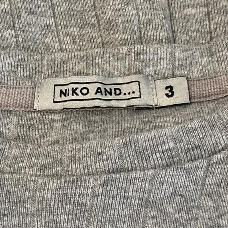 ニコアンド niko and... カットソー 七分袖 M 無地 灰 / グレー /  レディース USED 古着 中古 10010799