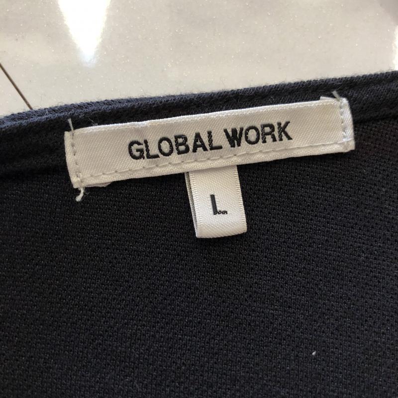 グローバルワーク GLOBAL WORK カットソー 七分袖 L 無地 黒 / ブラック /  レディース USED 古着 中古 10010814