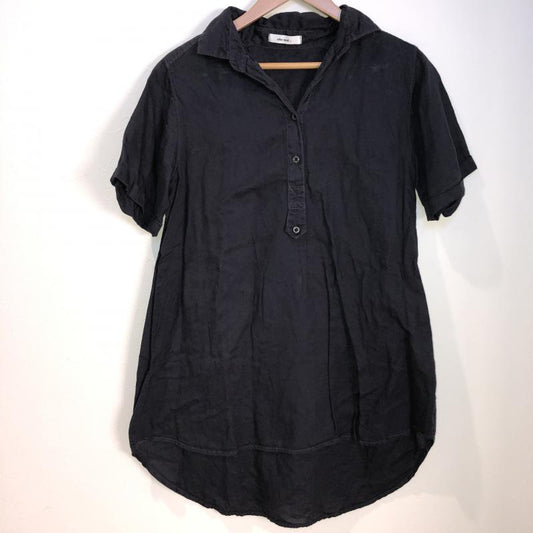 ニコアンド niko and... シャツ、ブラウス 半袖 無地 紺 / ネイビー /  レディース USED 古着 中古 10010816