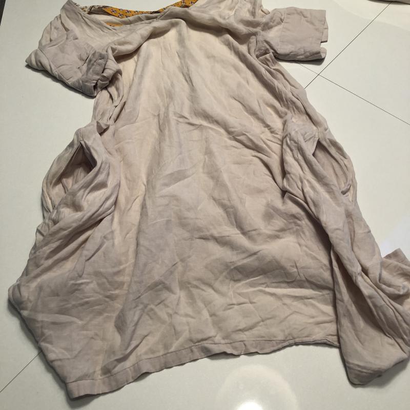 シュカ SHUCA チュニック 半袖 L 無地 ベージュ / ベージュ /  レディース USED 古着 中古 10010827
