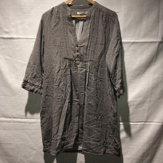 シュカ SHUCA チュニック 七分袖 M 無地 灰 / グレー /  レディース USED 古着 中古 10010835