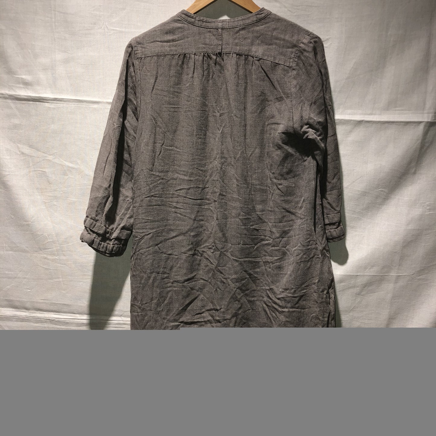 シュカ SHUCA チュニック 七分袖 M 無地 灰 / グレー /  レディース USED 古着 中古 10010835