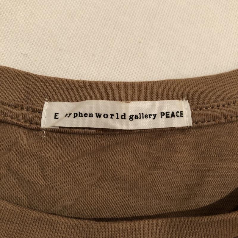 イーハイフンワールドギャラリーピー E hyphen world gallery PEACE カットソー 半袖 FREE 無地 茶 / ブラウン /  レディース USED 古着 中古 10010868