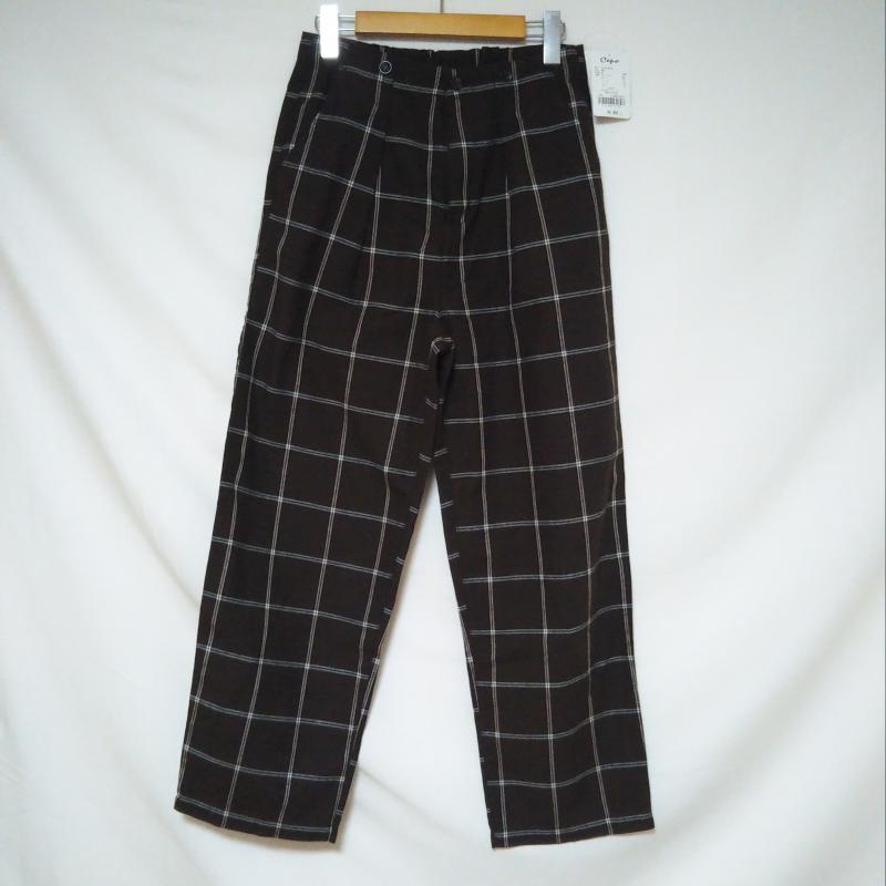 セポ cepo パンツ スラックス M チェック 茶 / ブラウン / X 白 / ホワイト / X 青 / ブルー /  レディース USED 古着 中古 10010929