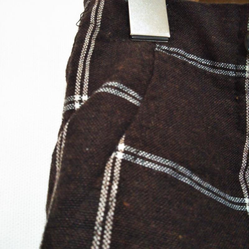 セポ cepo パンツ スラックス M チェック 茶 / ブラウン / X 白 / ホワイト / X 青 / ブルー /  レディース USED 古着 中古 10010929