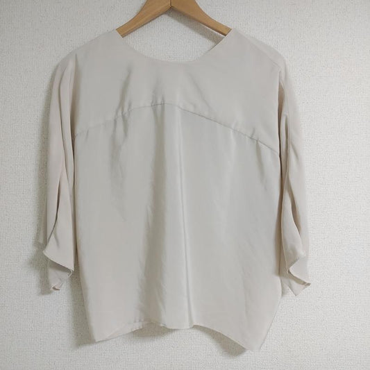 パンソー PINCEAU カットソー 七分袖 38 無地 ベージュ / ベージュ /  レディース USED 古着 中古 10011017