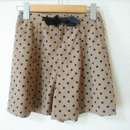ミーアンドミークチュール me&me couture パンツ キュロット FREE ドット 黒 / ブラック / X 茶 / ブラウン /  レディース USED 古着 中古 10011028