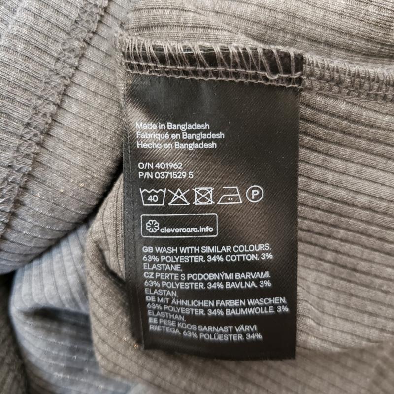 ヘンネスアンドモーリッツ H&M カットソー 半袖 M 無地 灰 / グレー /  レディース USED 古着 中古 10011115