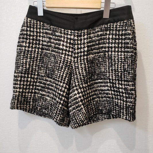 ロートレ・アモン LAUTREAMONT パンツ ショートパンツ 38 千鳥格子 黒 / ブラック / X 白 / ホワイト /  レディース USED 古着 中古 10011141