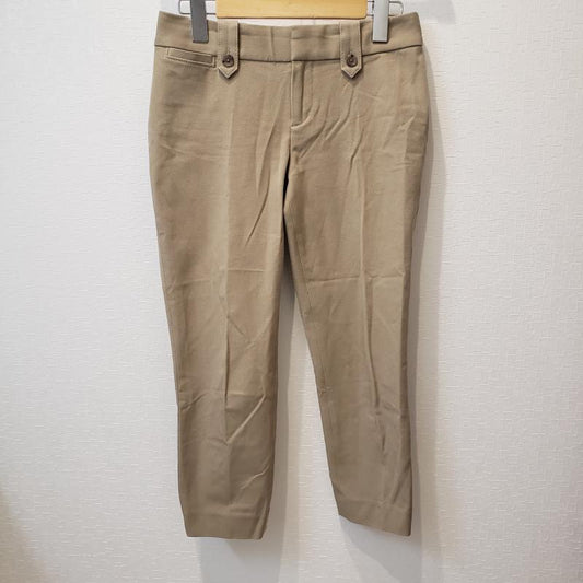 バナナリパブリック BANANA REPUBLIC パンツ スラックス 7分丈 0 無地 ベージュ / ベージュ /  レディース USED 古着 中古 10011154