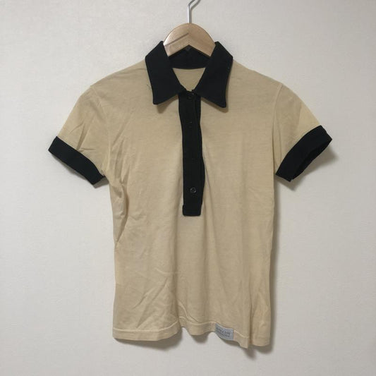 パトリック・コックス PATRICK COX カットソー 半袖 S 無地 ベージュ / ベージュ / X 黒 / ブラック /  レディース USED 古着 中古 10011616