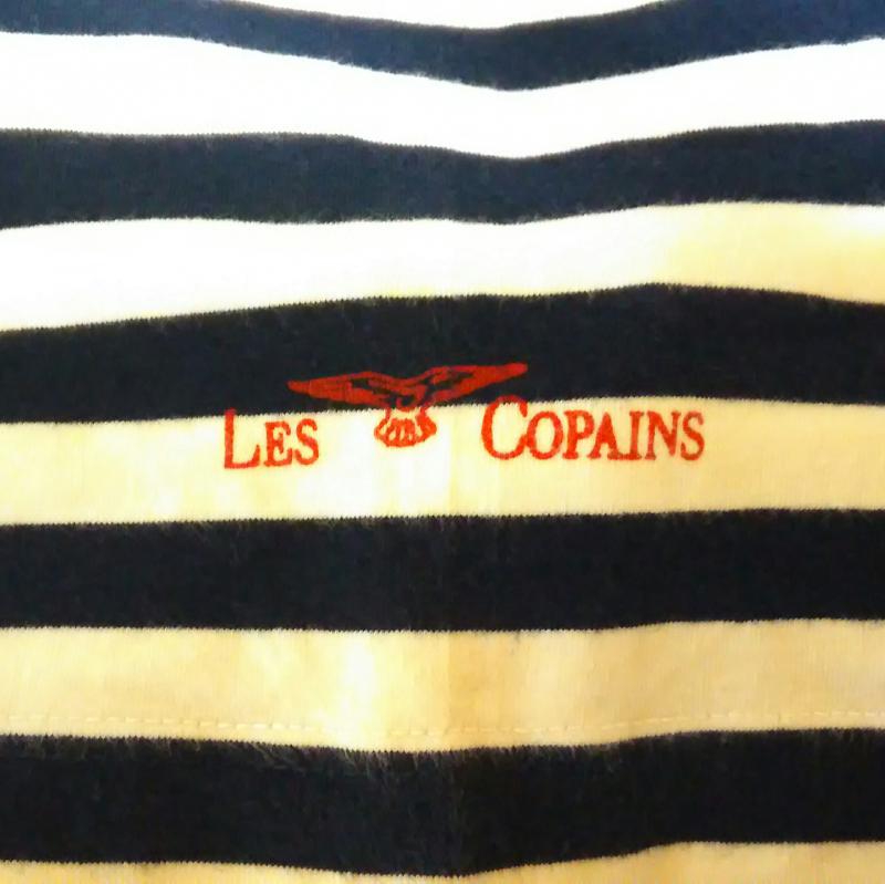 レコパン Les Copains ワンピース ひざ丈スカート 40 ボーダー柄 白 / ホワイト / X 青 / ブルー /  レディース USED 古着 中古 10011900