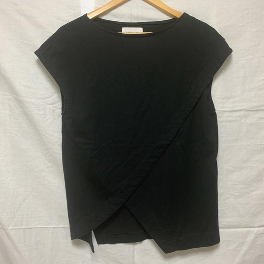 ヨーロ YOLO カットソー 半袖 ノースリーブ 40 無地 黒 / ブラック /  レディース USED 古着 中古 10012118