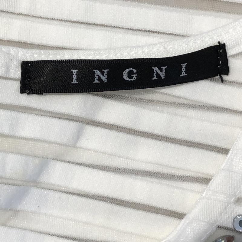 イング INGNI タンクトップ タンクトップ M ボーダー柄 白 / ホワイト /  レディース USED 古着 中古 10012154