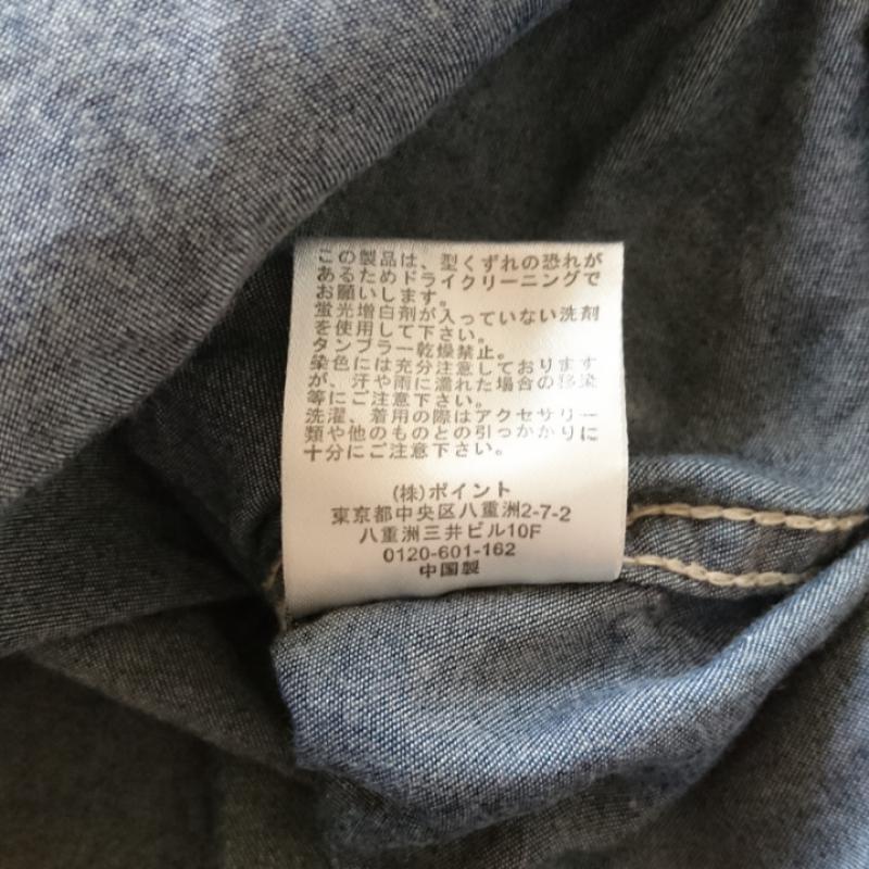 ローリーズファーム LOWRYS FARM ワンピース ひざ丈スカート L 無地 青 / ブルー /  レディース USED 古着 中古 10012194