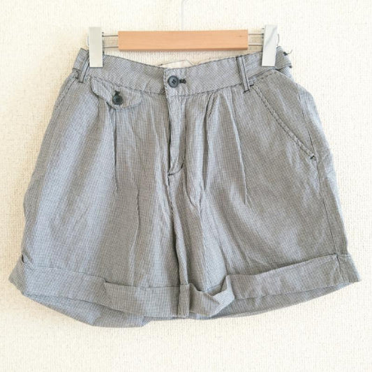 レプシィム LEPSIM パンツ ショートパンツ M チェック 白 / ホワイト / X 黒 / ブラック /  レディース USED 古着 中古 10012201