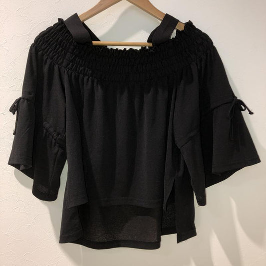 ムルーア MURUA カットソー 半袖 FREE 無地 黒 / ブラック /  レディース USED 古着 中古 10012415
