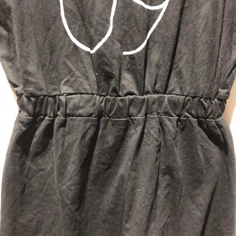 ムルーア MURUA チュニック 半袖 FREE ロゴ、文字 X 無地 黒 / ブラック /  レディース USED 古着 中古 10012420
