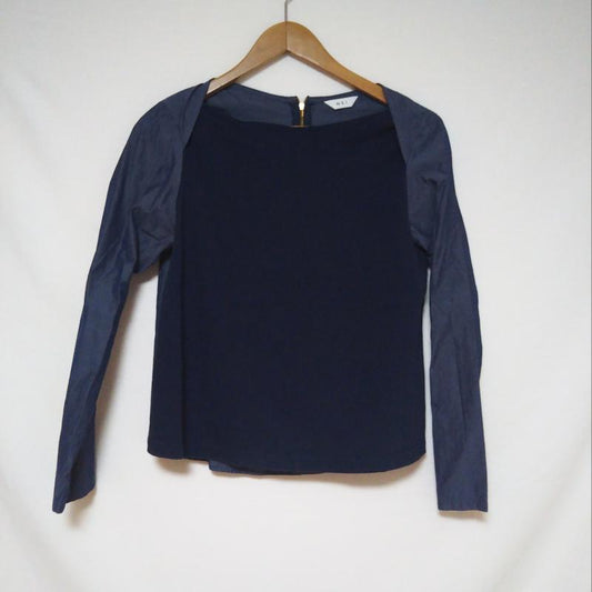 ネイ NEI カットソー 長袖 無地 紺 / ネイビー /  レディース USED 古着 中古 10012570