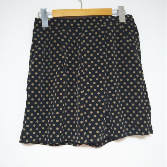 スピック＆スパン Spick & Span パンツ キュロット 38 ドット 黒 / ブラック / X 茶 / ブラウン /  レディース USED 古着 中古 10012575