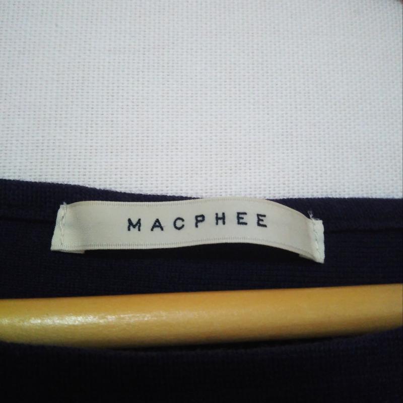 マカフィー MACPHEE カットソー 長袖 1 ボーダー柄 白 / ホワイト / X 紺 / ネイビー /  レディース USED 古着 中古 10012577