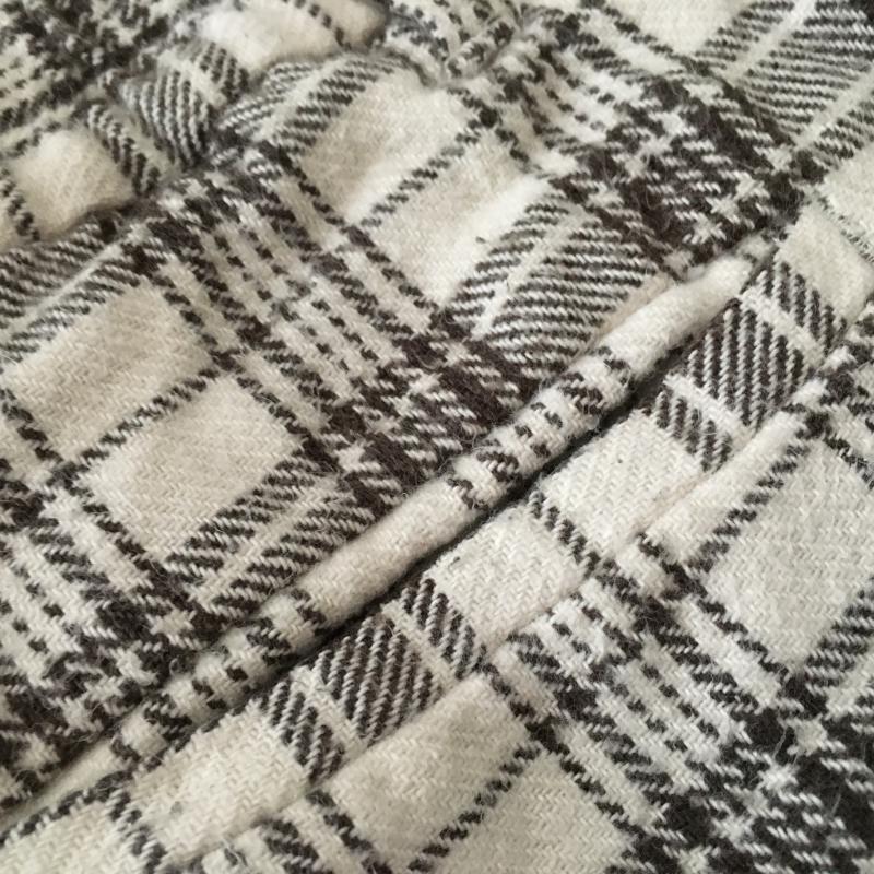 サマンサモスモス SM2 パンツ スラックス ガウチョパンツ M チェック 白 / ホワイト / X 茶 / ブラウン /  レディース USED 古着 中古 10012708