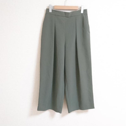 ビス ViS パンツ スラックス ワイドパンツ L 無地 緑 / グリーン /  レディース USED 古着 中古 10012749