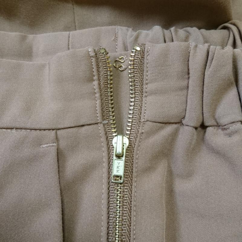 ビス ViS パンツ スラックス ワイドパンツ L 無地 ベージュ / ベージュ /  レディース USED 古着 中古 10012750
