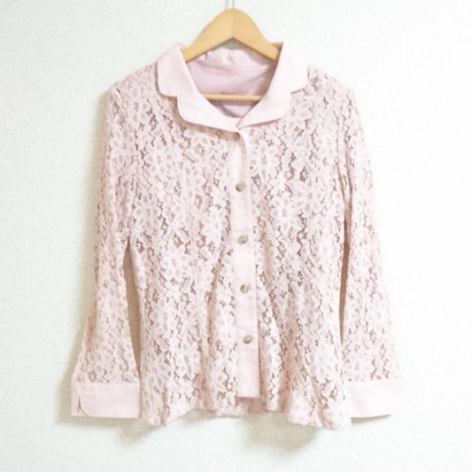 トバジオ TOPAZIO シャツ、ブラウス 長袖 アンサンブル/セット品 M 刺繍 桃 / ピンク /  レディース USED 古着 中古 10012760
