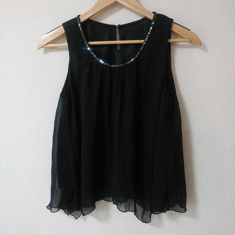 ロペピクニック ROPE' PICNIC タンクトップ タンクトップ 38 無地 黒 / ブラック /  レディース USED 古着 中古 10012824