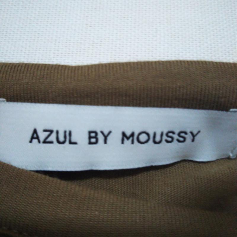 アズールバイマウジー AZUL BY MOUSSY カットソー 七分袖 S 無地 ベージュ / ベージュ /  レディース USED 古着 中古 10013078