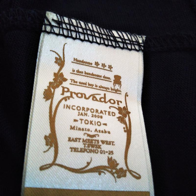 麻布プロバドール Provador チュニック 半袖 ノースリーブ L 無地 X ドット 紺 / ネイビー /  レディース USED 古着 中古 10013110