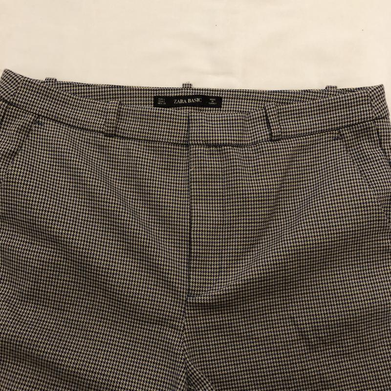 ザラベーシック ZARA BASIC パンツ スラックス L 千鳥格子 黒 / ブラック / X ベージュ / ベージュ / X 青 / ブルー /  レディース USED 古着 中古 10013210