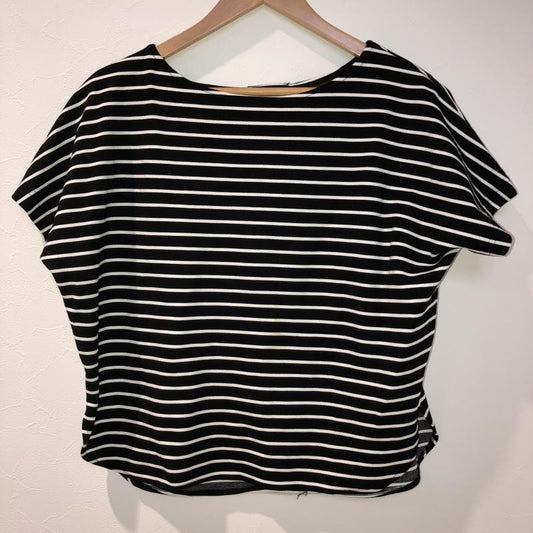 メイソングレイ MAYSON GREY カットソー 半袖 2 ボーダー柄 黒 / ブラック / X 白 / ホワイト /  レディース USED 古着 中古 10013313