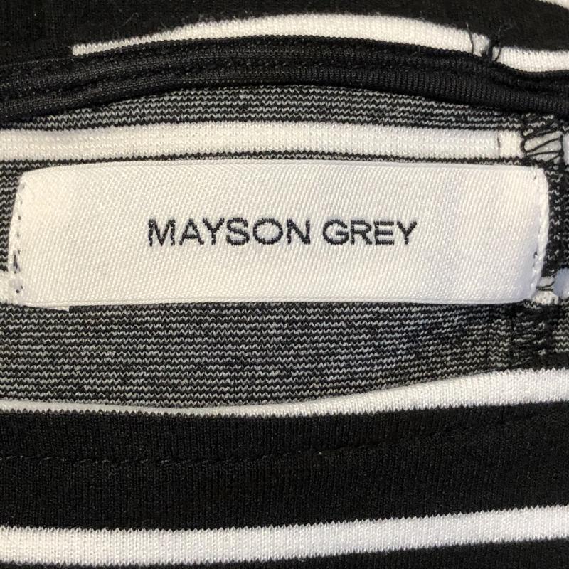 メイソングレイ MAYSON GREY カットソー 半袖 2 ボーダー柄 黒 / ブラック / X 白 / ホワイト /  レディース USED 古着 中古 10013313