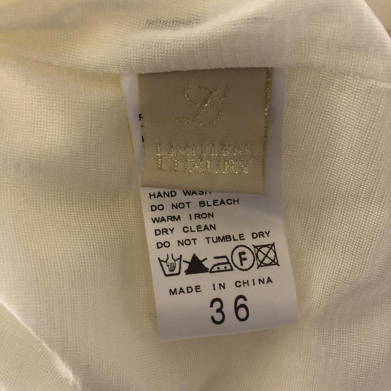 リミットレスラグジュアリー LIMITLESS LUXURY ワンピース ひざ丈スカート 36 無地 白 / ホワイト /  レディース USED 古着 中古 10013368
