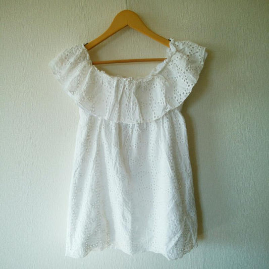 ザラベーシック ZARA BASIC チュニック 半袖 S  白 / ホワイト /  レディース USED 古着 中古 10013497