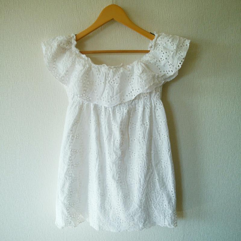 ザラベーシック ZARA BASIC チュニック 半袖 S  白 / ホワイト /  レディース USED 古着 中古 10013497